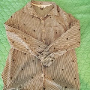 Bumblebee Print Button Down